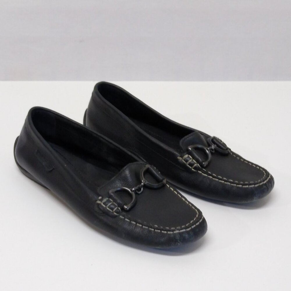 Hush Puppies Leather Loafers Size 9.5M Casual Slip-on Comfortable H507394 VGC